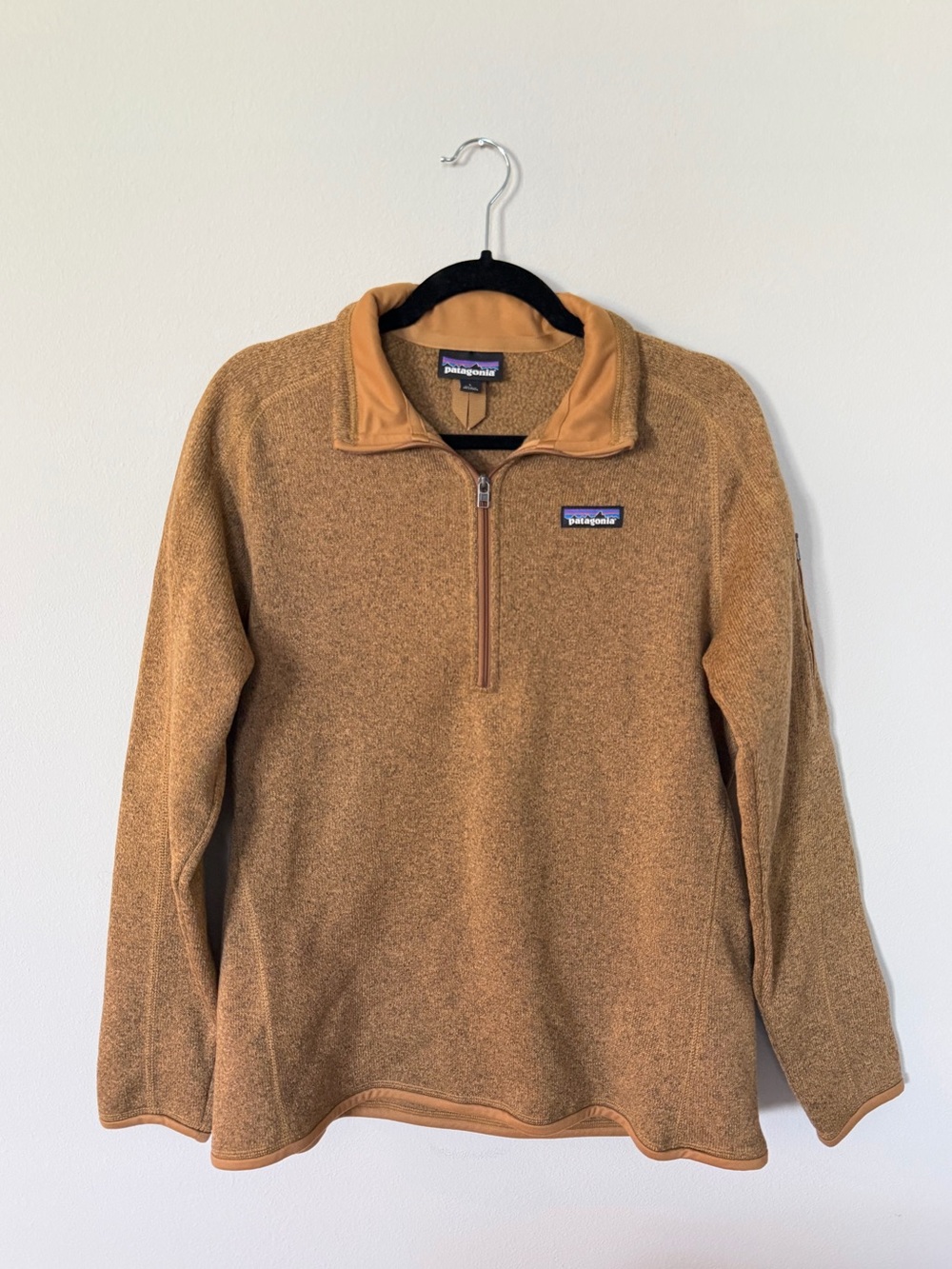 Patagonia Better Sweater Weather Quarter Zip Tan Brown Womens
